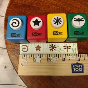 McGill Craft Value Pack Paper Punches Dragon Fly Swirl Daisy Star